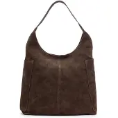 Manfield Brauner Veloursleder-Shopper | Größe Onesize