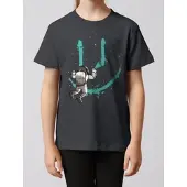 Wat? Apparel T-Shirt Graffiti Astronaut in Grau | Gr.: 122/128