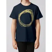 Wat? Apparel T-Shirt Kreis in Dunkelblau | Gr.: 122/128