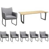 ScanCom /CLEMENTO Jimmy/Lyon Gartenmöbel-Set 7tlg