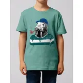Wat? Apparel T-Shirt Walross in Teal Monstera | Gr.: 110/116