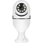INF E27 Glühbirnen-Überwachungskamera - Weiß, 1080p WiFi Überwachung mit Nachtsicht