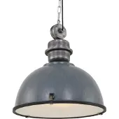 Steinhauer Pendelleuchte Bikkel 1-flammig Grau Matt 52x52cm