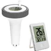 Semoic Kabelloses digitales Poolthermometer für Innen und Außen (schwimmend)