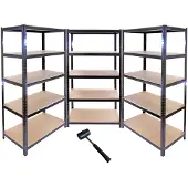 MonsterShop 3 x Monster Racking T-Rax 90cm Lagerregal Schwarz