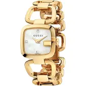 Gucci YA125513 G-Damenarmbanduhr aus Perlmutt - Elegantes Goldfarbendesign