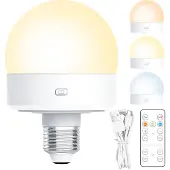INF Wiederaufladbare LED-Glühlampe mit 3 Farbtemperaturen und Fernbedienung Magnetisch