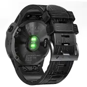 INF Silikon-Uhrenarmband für Garmin Fenix 8/7X/6X/5X Black 22 mm