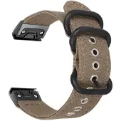 INF Canvas Schnellverschluss-Uhrenarmband für Garmin Fenix 7, 6, 5 Serie Green