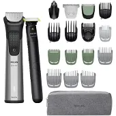 Philips All-in-One Trimmer 9000 Series MG9558/15 20-in-1-Trimmer, Silber, 0,2 mm, 1,2 cm, 0,2 mm, Universal, Gesicht, Kopf, Nase