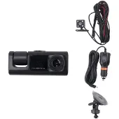 Zandona 3-Kanal-Auto-DVR-Kamera, 1080P-Dash-Kamera, 3-Wege-Autokamera mit IR-Nachtsicht, Loop-Aufnahme, ParküBerwachung