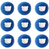 INF Waschball gegen Tierhaare 3er-Pack Blau 9er-Pack