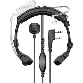 Zandona Walkie-Talkie-Headset, Ausziehbar, Verstellbar, Kehlkopfsteuerung, Mikrofon, PTT-Kopfhörer für UV-5R BF-888S
