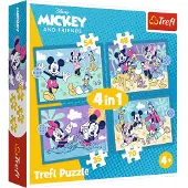 Trefl PUZZLE 4in1 Mickey Mouse Lustige Begebenheiten 34669