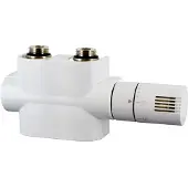 Ximax Heizkörperthermostat Komplett-Set, Mittenanschlussgarnitur, Multiblock-Set, universal, weiß