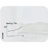 Sigel Glas-Whiteboard Artverum, Ecken rund, magnetisch, inkl. 1 x Boardmarker schwarz, B 1200 x T 10 x H 900 mm, ESG, weiß
