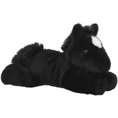 Aurora Mini Flopsies Beau Black Horse 20cm, Spieltiere
