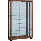 Hioshop Sammel Wandvitrine Holz Glas Vitrosa Mini Spiegel