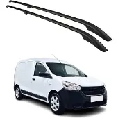 Omtec Dachreling Dachgepäckträger Relingträger für Dacia Dokker 2012-2021 Alu Schwarz