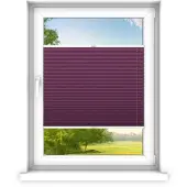 Time4blinds - Plissee Rollo, Faltrollo, Sichtschutz, Pflaume, 100x200cm