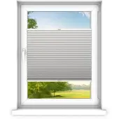 Time4blinds - Plissee Rollo, Faltrollo, Sichtschutz, Hellgrau, 30x70cm