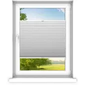 Time4blinds - Plissee Rollo, Faltrollo, Sichtschutz, Silber, 60x150cm
