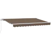 vidaXL Ausziehbare Markise Taupe 400 x 350 cm Polyester und Aluminium