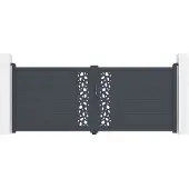 Casanoov Doppelflügeltor Aus Aluminium Sunny 350x140cm Grau