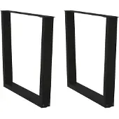 vidaXL Esstischbeine V-Form 2 Stück Schwarz 80x(72-73,3) cm Stahl