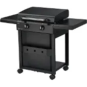 Enders Gasgrill Planchagrill AMARO 2 Brenner inkl. Ablage, Deckelthermometer, Klappbarer Seitentisch, Grillrost Edelstah