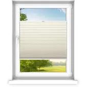 Time4blinds - Plissee Rollo, Faltrollo, Sichtschutz, Vanille, 40x220cm