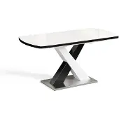 Vicco Esstisch Chinto Schwarz/Weiß 120-160 x 80 cm ausziehbar, Model 51275