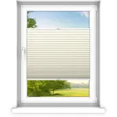 Time4blinds - Plissee Rollo, Faltrollo, Sichtschutz, Cremeweiß, 120x60cm