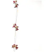 MARELIDA LED Drahtlichterkette NIKOLAUS - 20 warmweiße LED - L: 1,90m - Timer - Batterie - rot, weiß