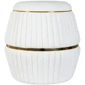 Kayoom Hocker Doric 235 in weiß - gold | Gr.: onesize