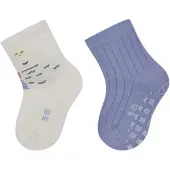 Sterntaler ABS Socken 2er-Pack Hippo in lichtgrau | Gr.: 22