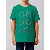 Wat? Apparel T-Shirt 3 Fahrräder in Go Green | Gr.: 110/116