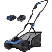 Scheppach Akku-Spindelmäher C-SPM380-X - 20V IXES | 38cm Schnittbreite | 45L Fangkorb | inkl. 2Ah Akku + 2,4A Ladegerät