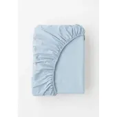 Mela London Perkal Spannbetttuch Style KASOL in cloudy blue | Gr.: 90x200 cm
