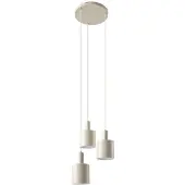 LINDBY Hängelampe Ovelia, beige, 3-flammig, Metall, E27