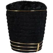 Kayoom Hocker Doric 335 in schwarz - gold | Gr.: onesize