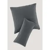 Hessnatur Perkal Kissenbezug in anthrazit | Gr.: 40 x 80 cm
