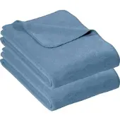 Erwin Müller Baumwolle Wohndecke 2er-Pack in jeansblau | Gr.: 100 x 150 cm