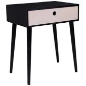 House Nordic Nachtschrank PARMA Schwarz 1 Schublade | Gr.: onesize