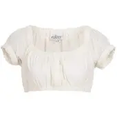 Nübler Dirndlbluse Kurzarm Sofia in Creme | Gr.: 34