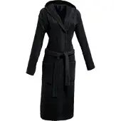 Redbest Frottier Unisex-Bademantel mit Kapuze Chicago in schwarz | Gr.: L