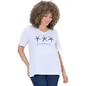 Ulla Popken Shirt in schneeweiß | Gr.: 46-48