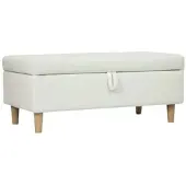 HOMCOM Sitzbank-115L x 50B x 43H cm-Cremeweiß | Gr.: onesize