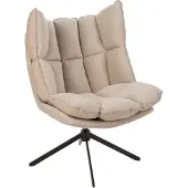 J-Line Stuhl Relax Bequemer Textil Metall Stuhl mit Kissen, in 4 attraktiven Farben erhältlich - Entspannung und Stil für Ihr Zuhause – Beige