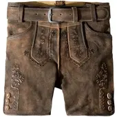 Stockerpoint Kinderlederhose Michel in muskat gespeckt | Gr.: 86/92
